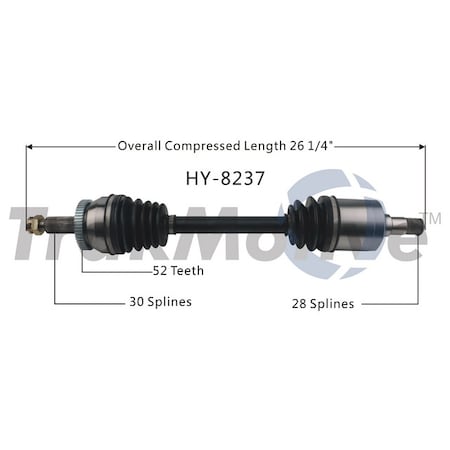 Surtrack Axle Cv Axle Shaft, Hy-8237 HY-8237